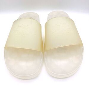 NWT Coach Men’s Clear Slide Chalk Sandals Size 9D